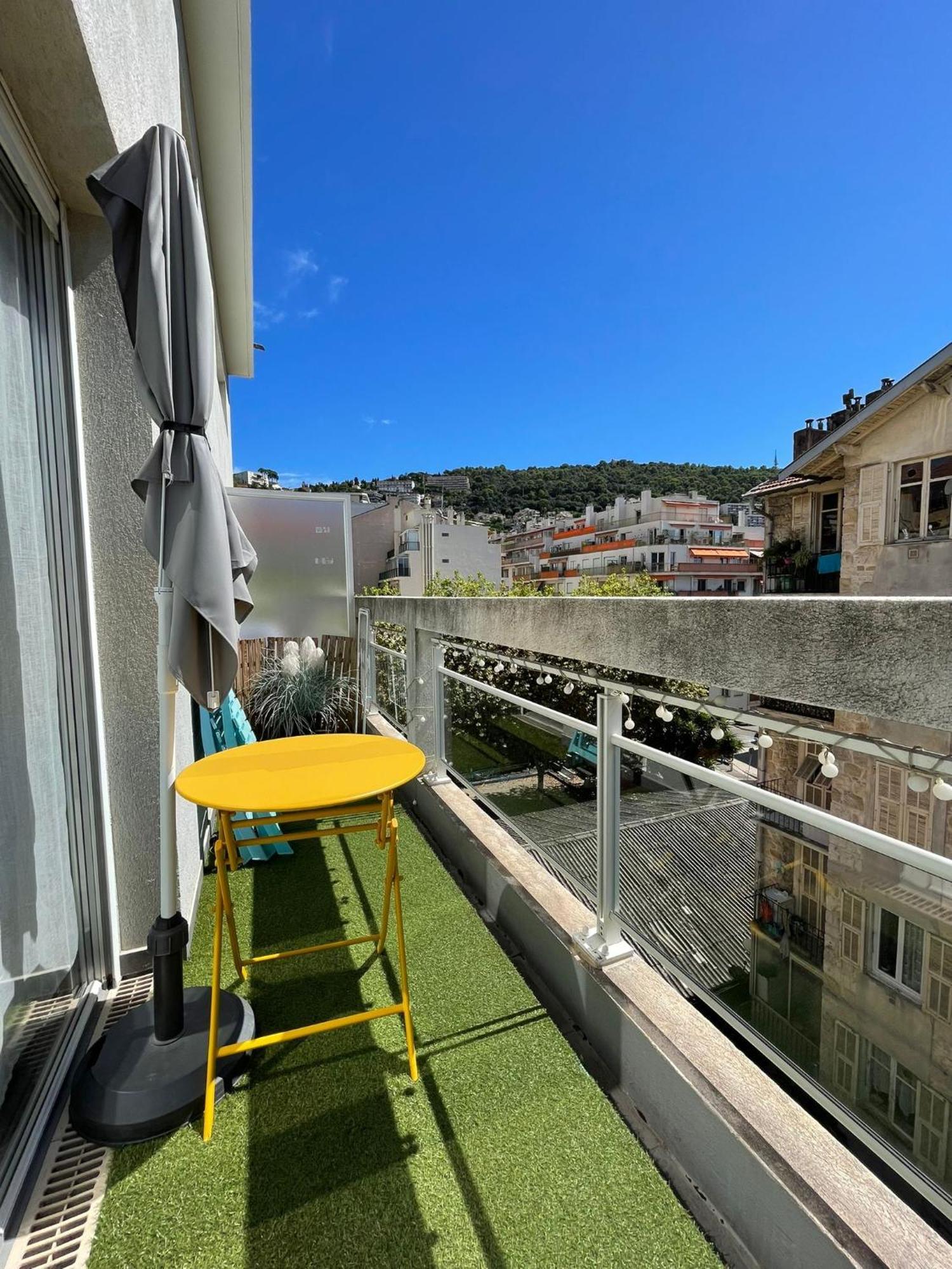Charmant Studio Climatise Avec Terrasse Ensoleillee Nizza Exterior foto